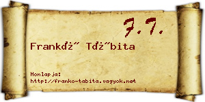 Frankó Tábita névjegykártya